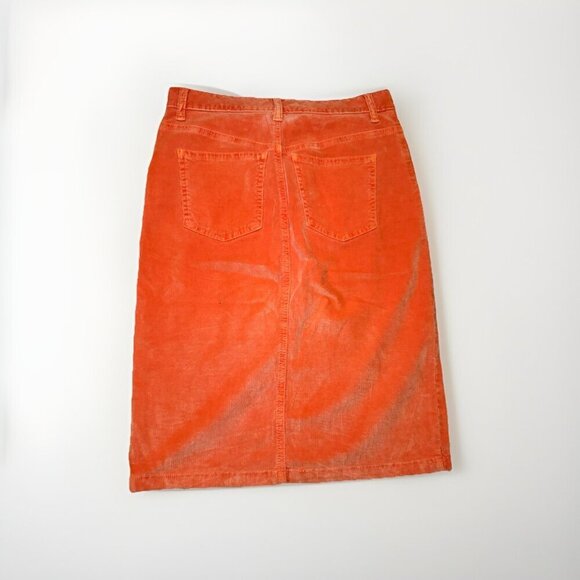 Dead Sexy Long Rusty Orange Corduroy Skirt Size Small - Picture 7 of 7